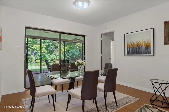 DINING AREA VIRTUALLY STAGED