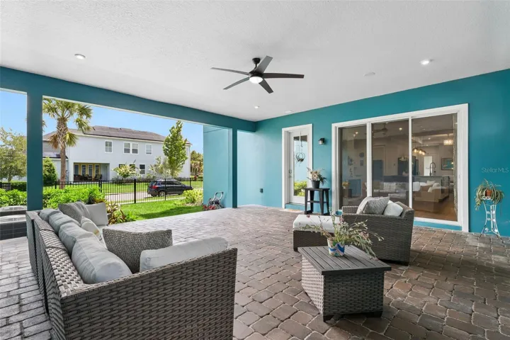 Oversized covered - paved patio