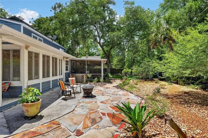 FLAGSTONE COURTYARD OFF OF PORCH AREA