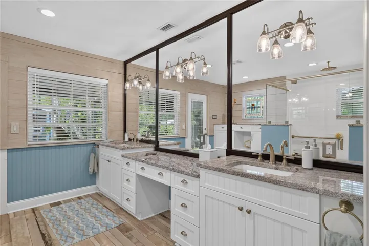 DOUBLE GRANITE CLAD VANITIES PLUS DRESSING TABLE