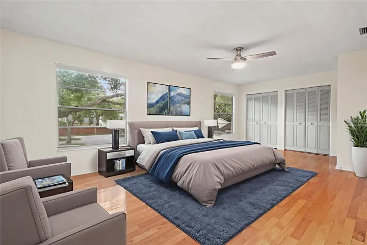 Virtually Staged Primary Bedroom