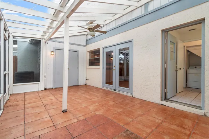Parts of your screened lanai are covered to protect your from the elements