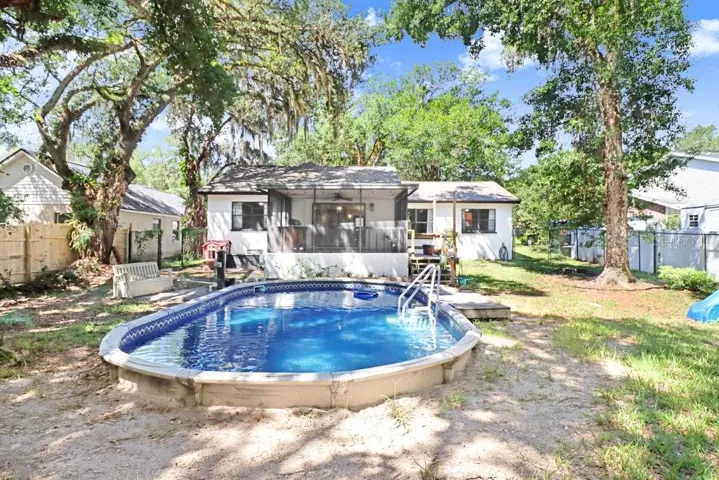 from rear of property
