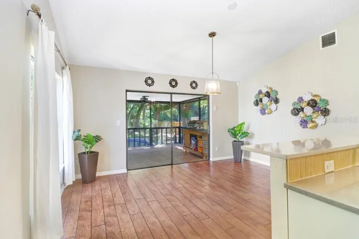 overlooking dining area