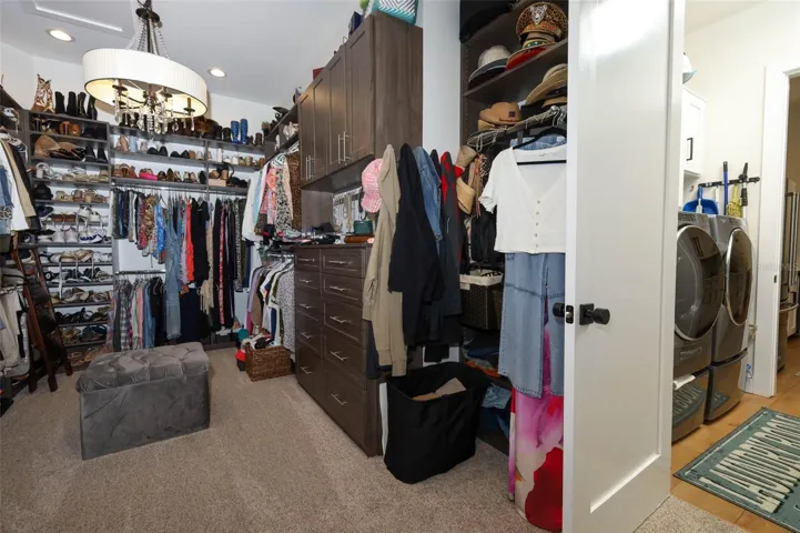 Built-ins and direct access to the laundry room.