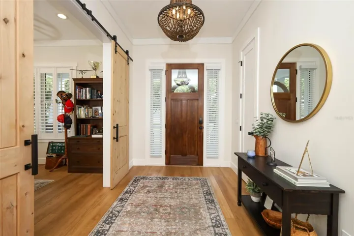 Large open foyer and LVP flooring.
