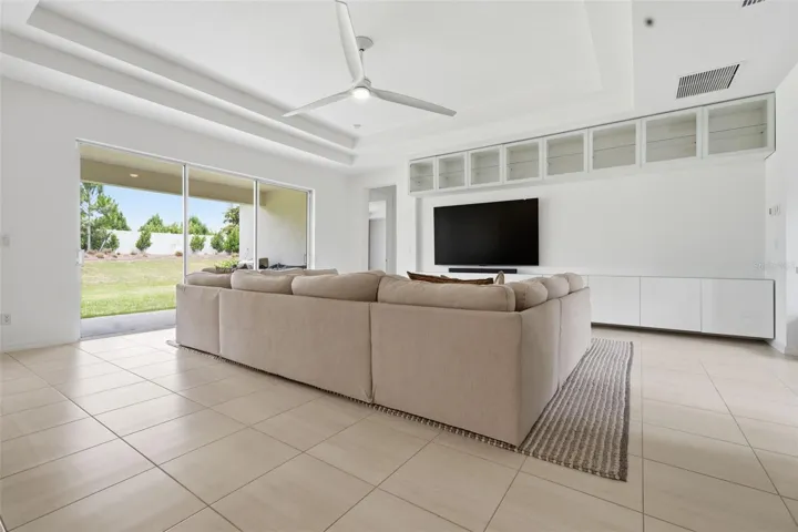 Living Area with Custom built ins