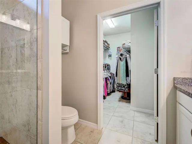 Generous walk in closet