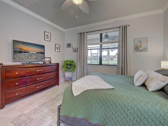 Enjoy water views from the primary bedroom
