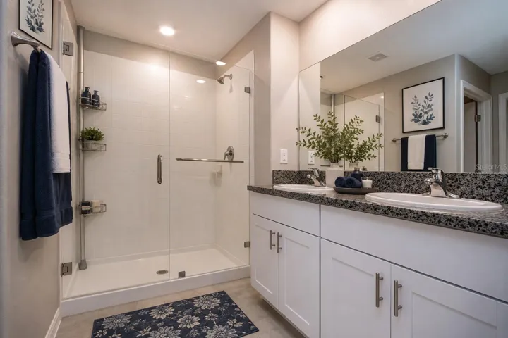 Virtually Staged Primary Bathroom