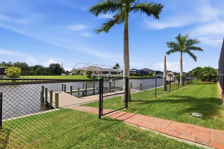 fenced in yard