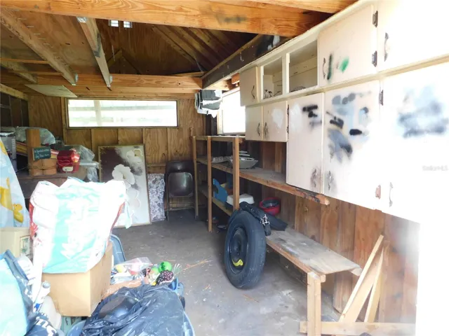 inside shed