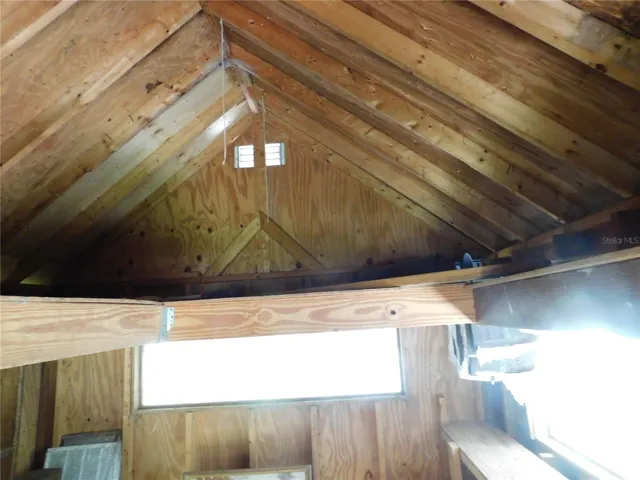 attic area of shed