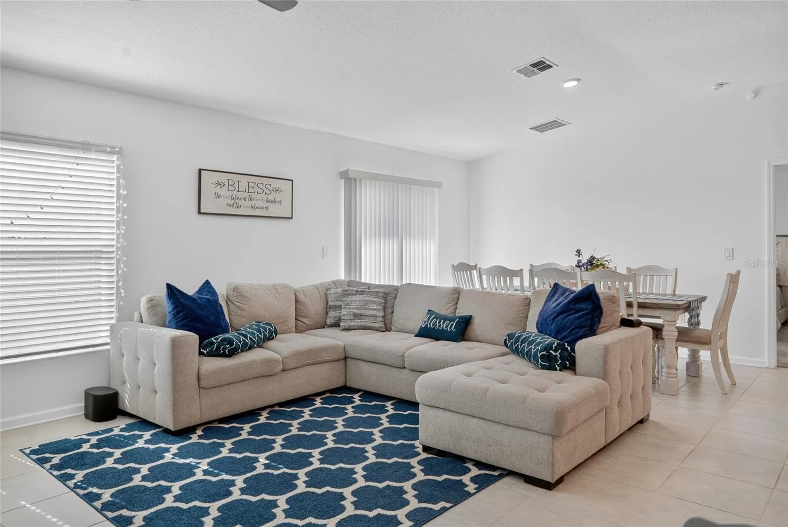 Open Concept Kitchen, DR, LR