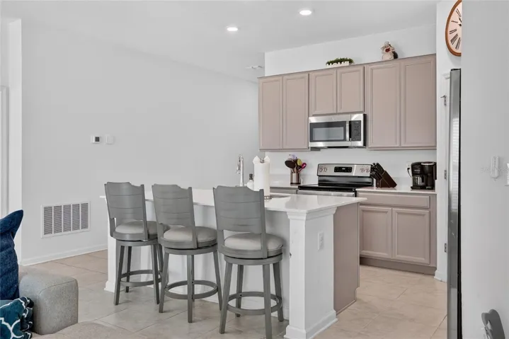 Open Concept Kitchen, DR, LR