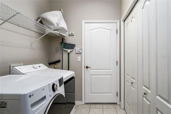 Laundry room, with large closet/pantry