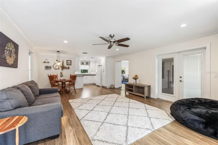 Second/Back House Living Room Looking into Kitchen