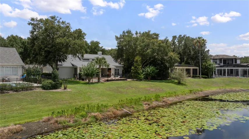 Privacy abounds thanks to mature landscaping
