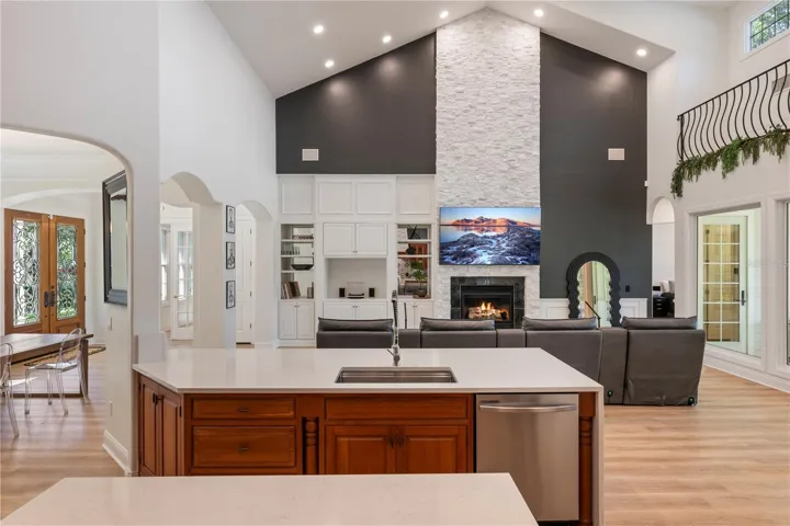 Great Room Fireplace Wall is stunning!