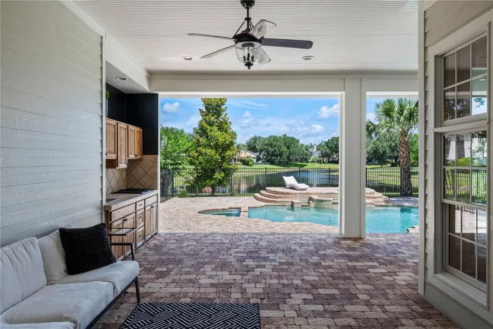 Great views from the covered patio sitting area