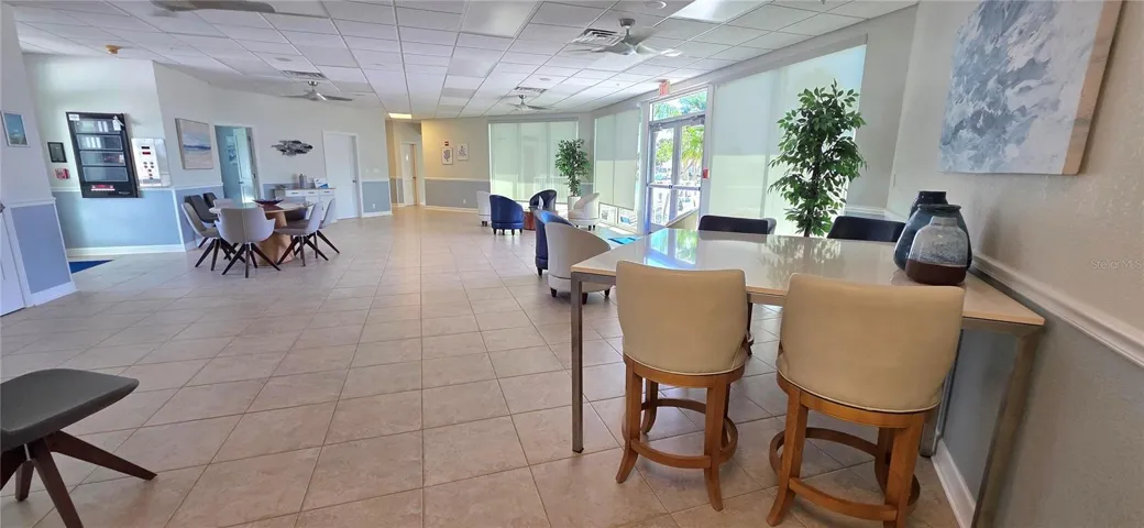 Clubhouse with several rooms for socializing and fun