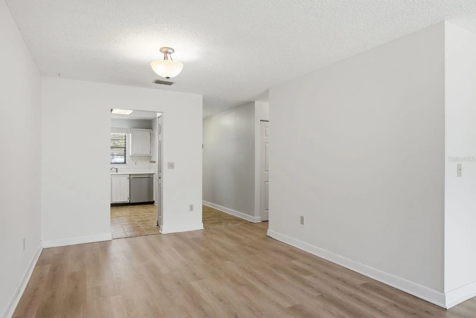 Bedrooms off living room