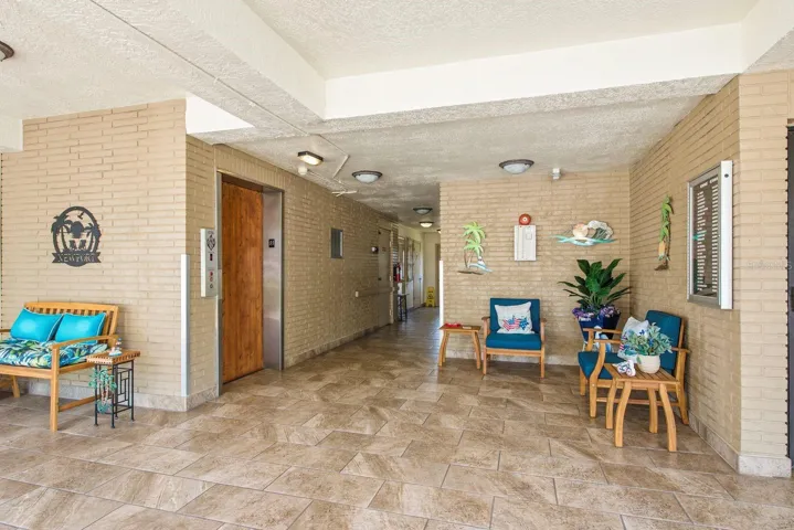 Entrance to elevator on first floor