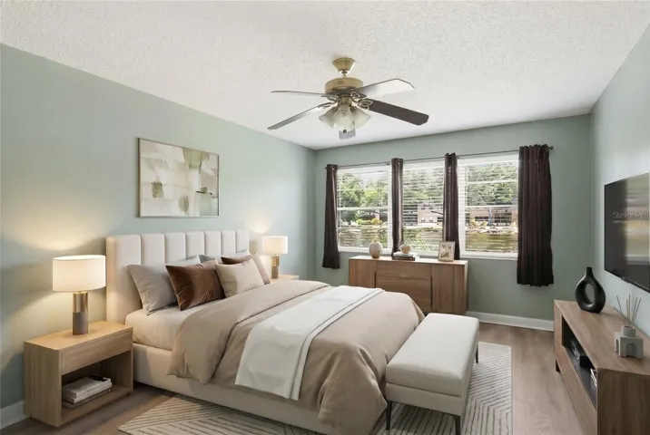 Virtually staged Primary bedroom