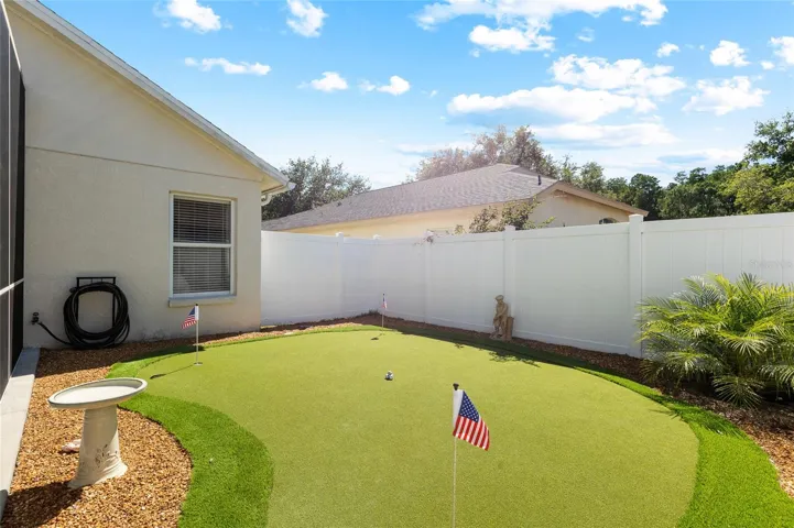 Brand new golf putting green