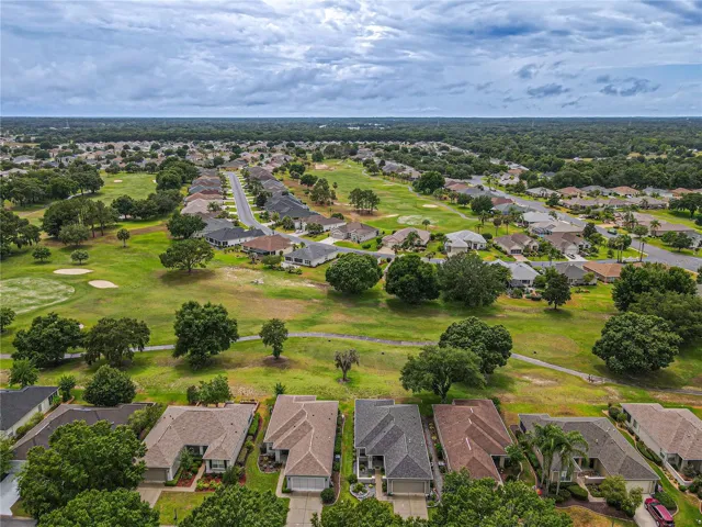 Overhead with view of golf course