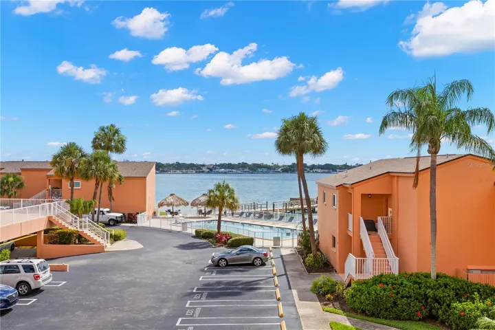 Beautiful views of the Community ool and Tampa Bay.