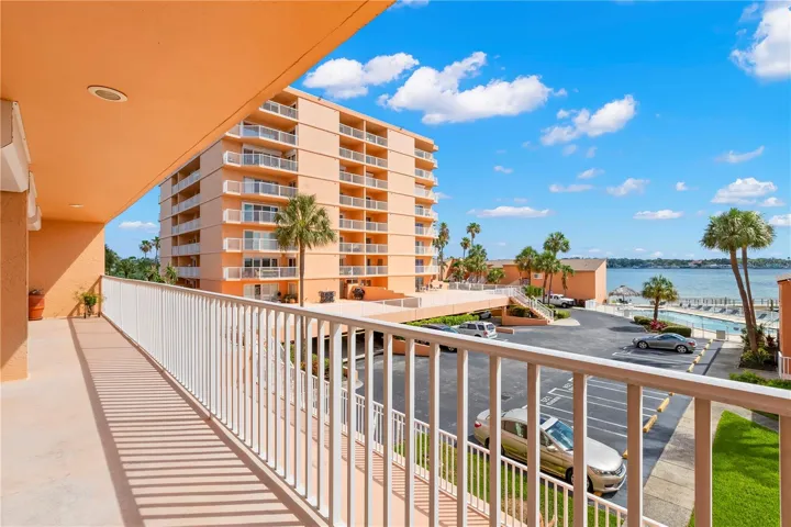Expansive balcony runs the length of both bedroom suites and the living room.