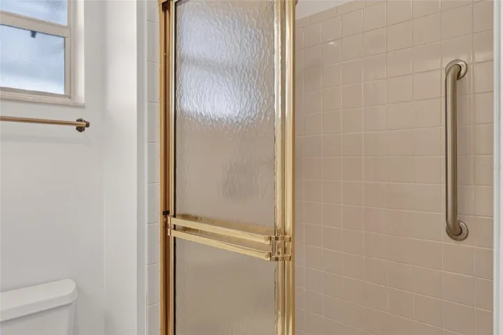 Grab Bar and Tile Walls in Shower