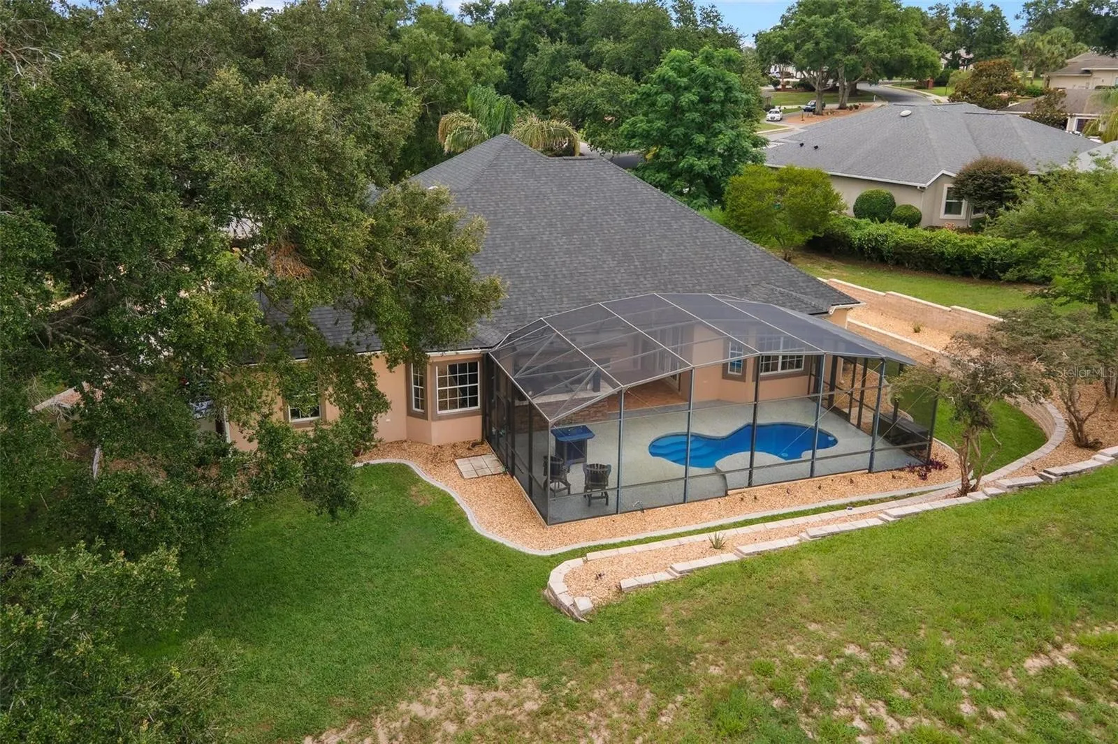 Aerial of Back of Home