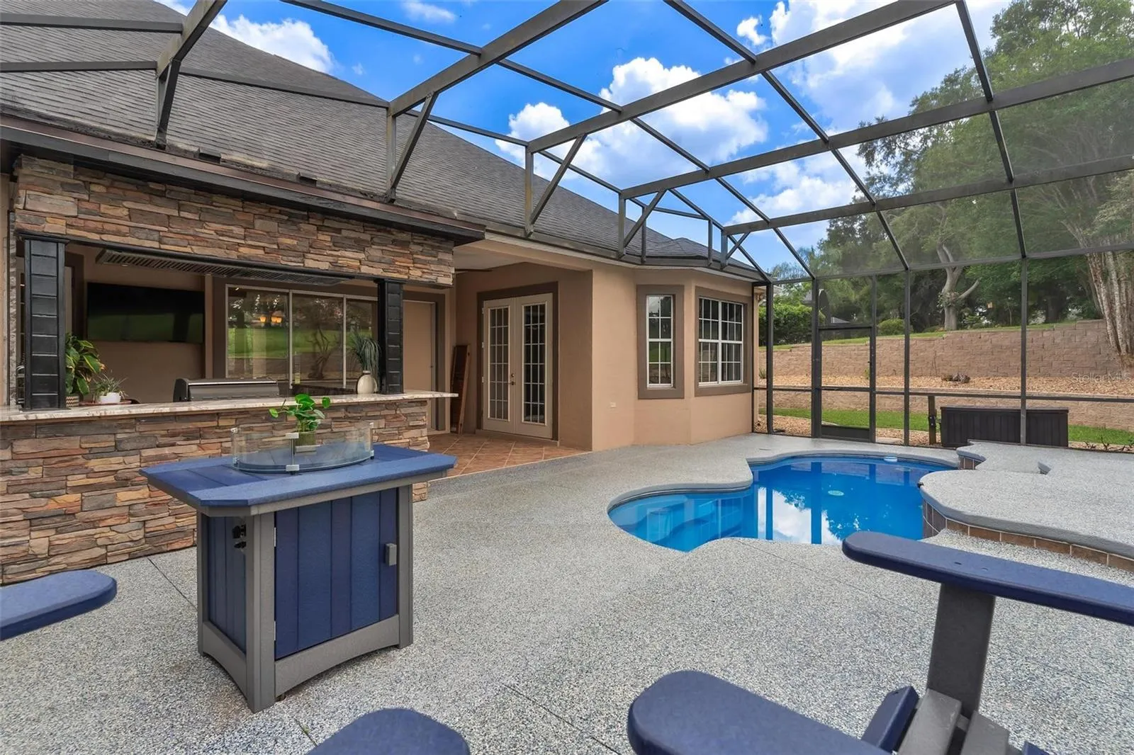Relax by the firepit and unwind in your own backyard retreat...
