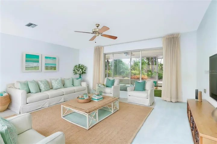 Virtually staged living room