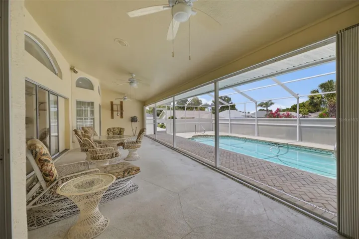 Rear Covered Porch and Pool