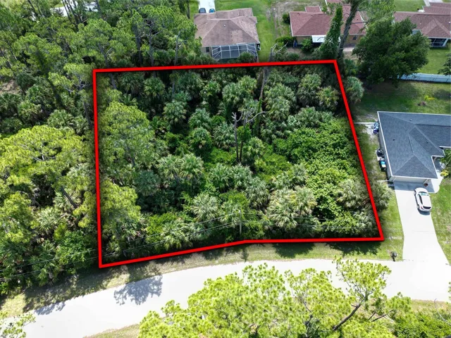 Aerial Outline of Double Lot