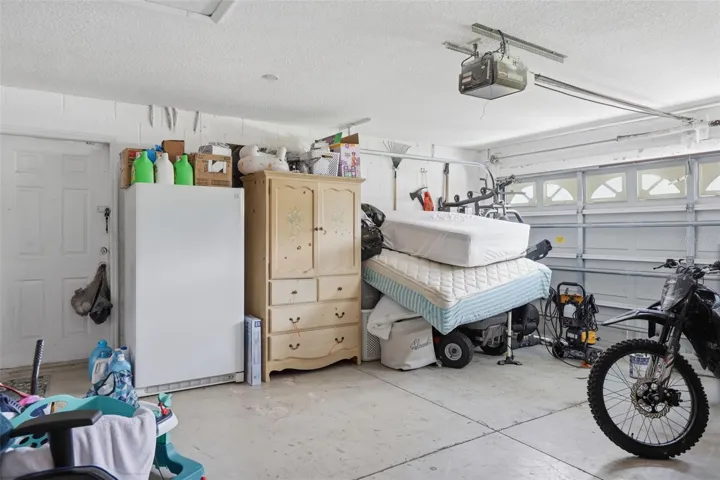 Interior of two-car garage