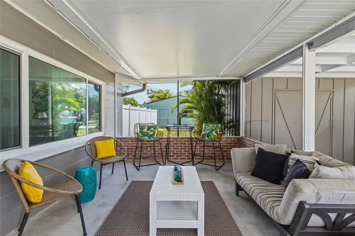 Screened front porch
