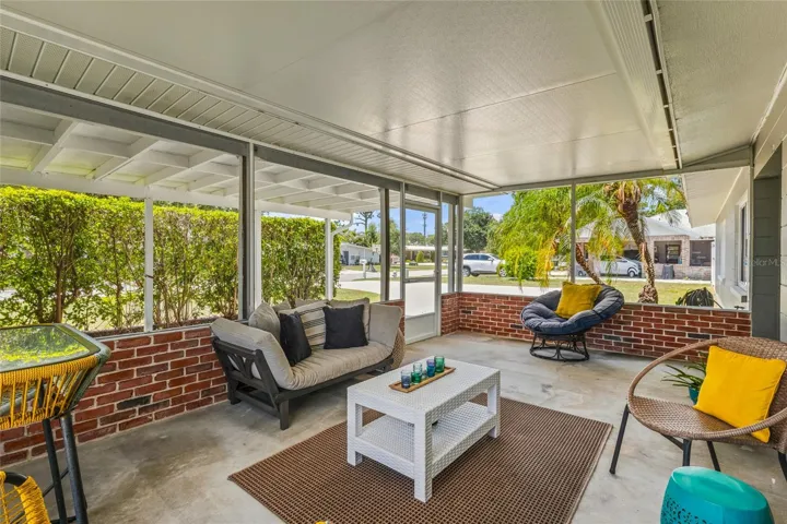 Screened front porch