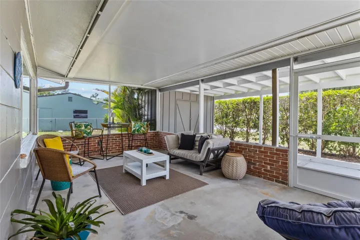 Screened front porch