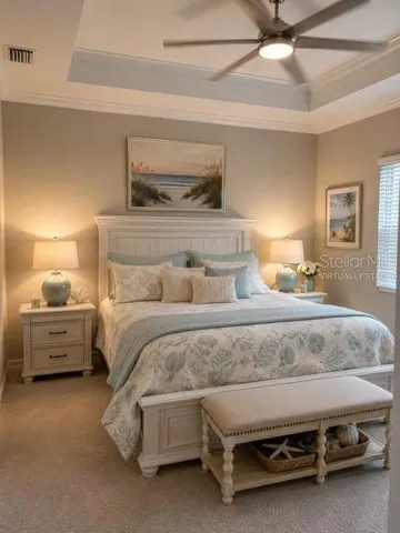 Virtually Staged Primary Suite