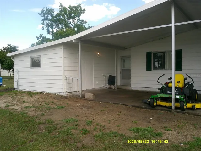 Left Side, storage and car port