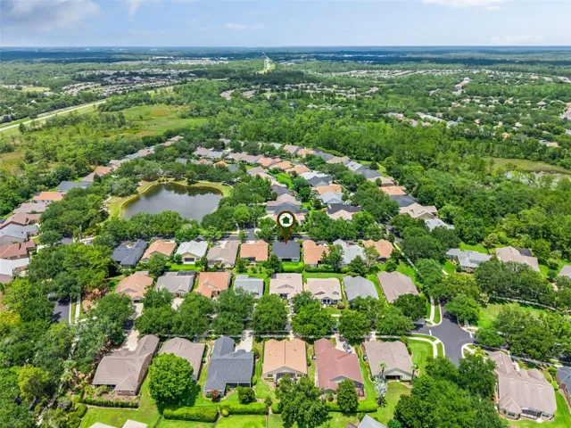 Aerial view of the home's location & the surrounding neighhood area