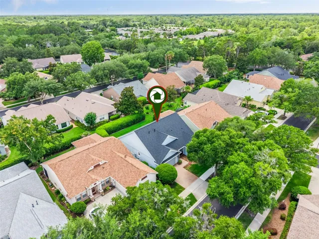 Aerial view of the home's location