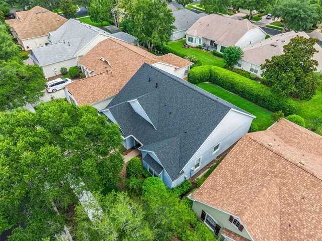 Aerial view from the front of the home