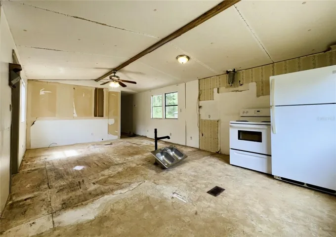 Open Kitchen and Living area ready for your design