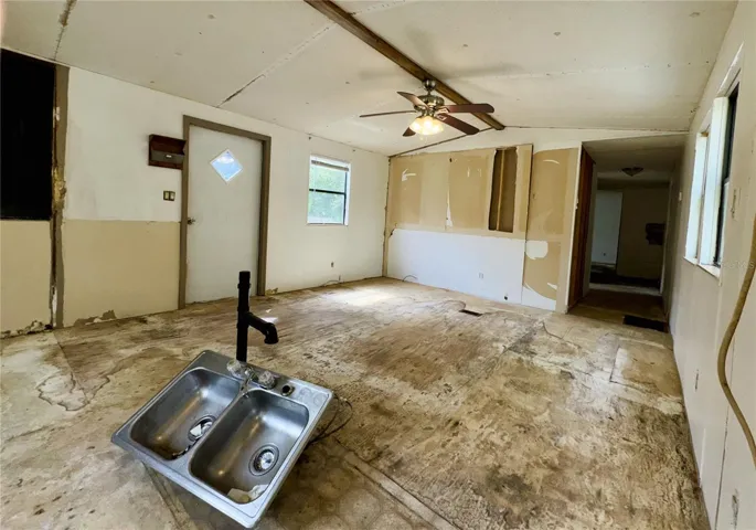 Island sink plumbed in