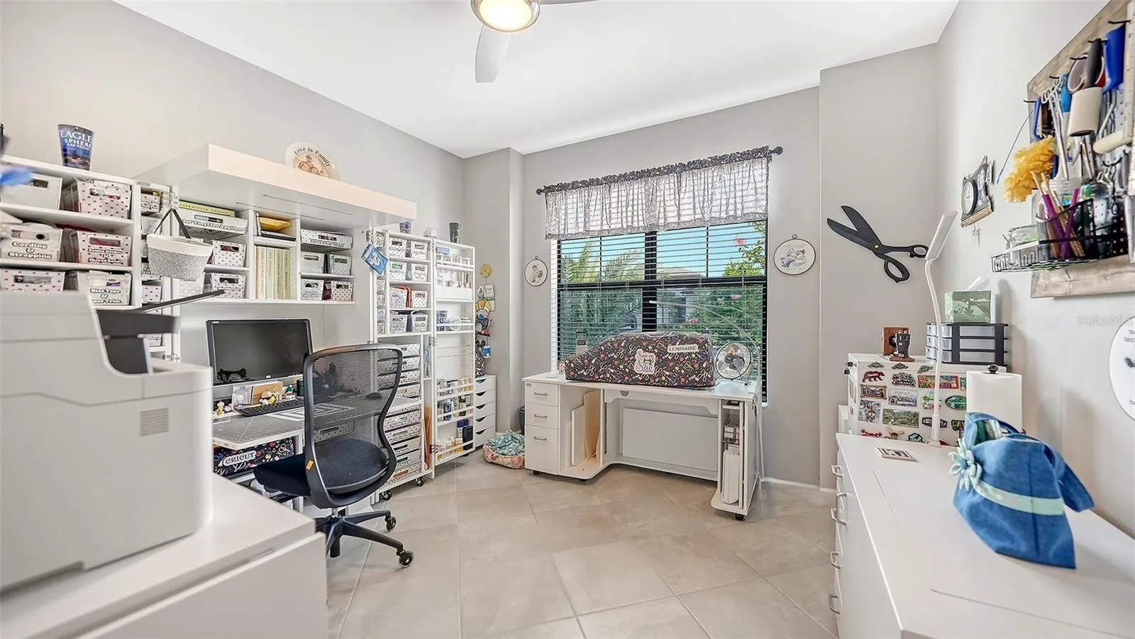 bedroom, office, sewing room